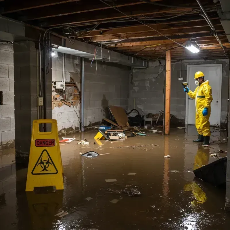 Flooded Basement Electrical Hazard in Parshall, ND Property